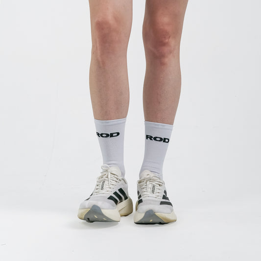 High Socks White Black Unisex | Have a Good Run | Kaos Kaki Panjang Unisex