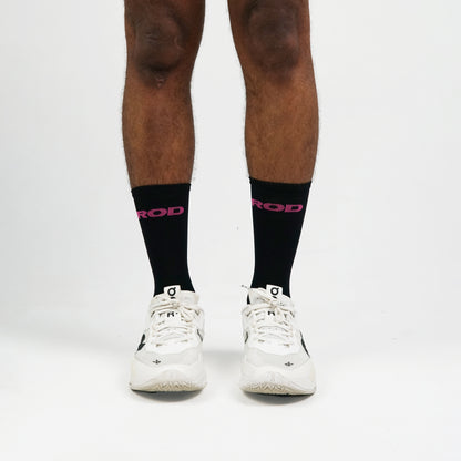 High Socks Black Pink Unisex | Have a Good Run | Kaos Kaki Panjang Unisex