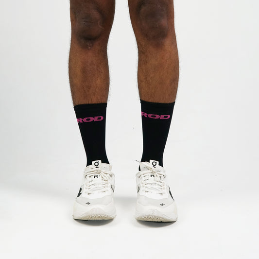 High Socks Black Pink Unisex | Have a Good Run | Kaos Kaki Panjang Unisex