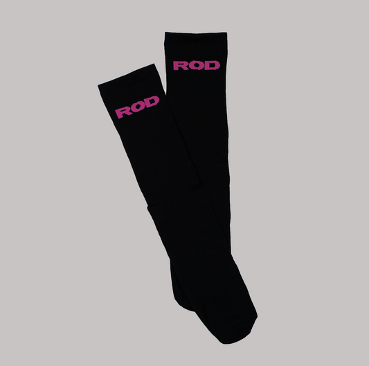 High Socks Black Pink Unisex | Have a Good Run | Kaos Kaki Panjang Unisex